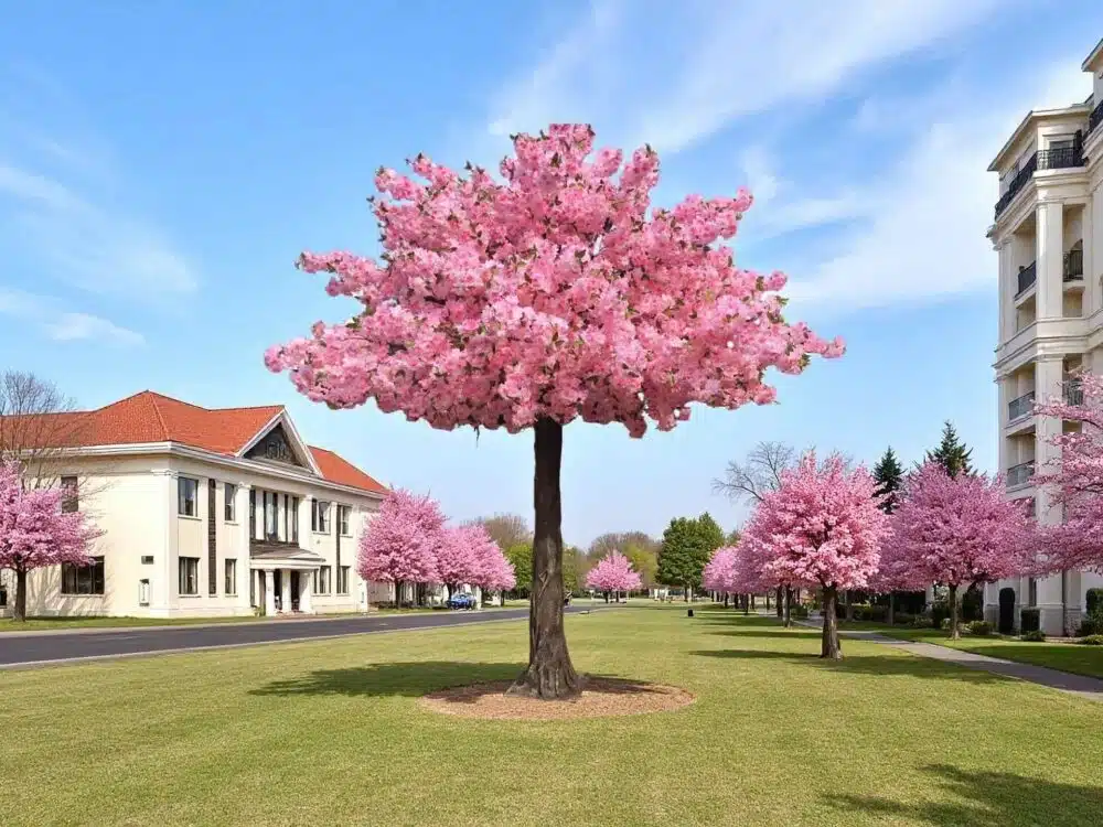 Artificial Cherry Blossom Tree For Hotel Lobby