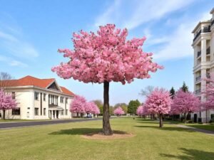 Artificial Cherry Blossom Tree For Hotel Lobby