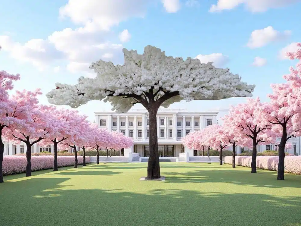Artificial Cherry Blossom Tree For Wedding Photography