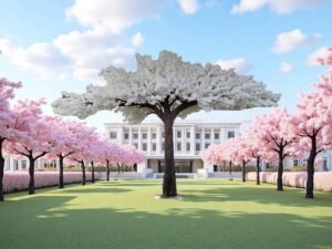 Artificial Cherry Blossom Tree For Wedding Photography
