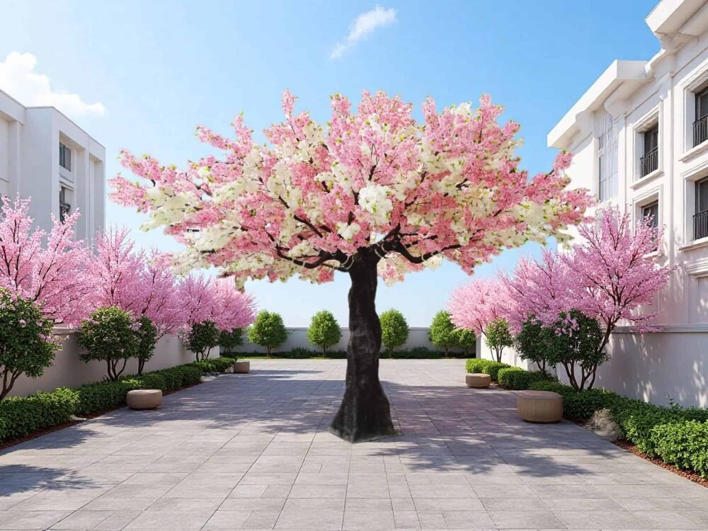 Artificial Cherry Blossom Tree With Fiberglass Trunk