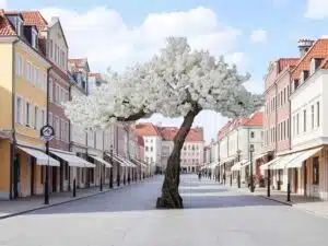 Artificial White Cherry Blossom Tree