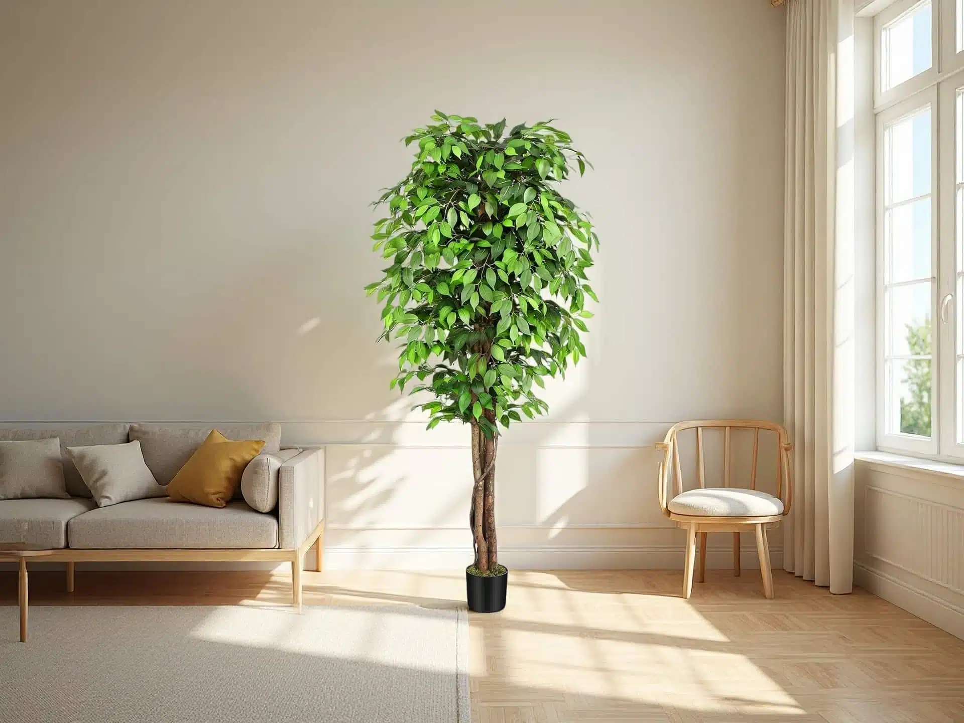 Silk Artificial Ficus Tree - Image 4