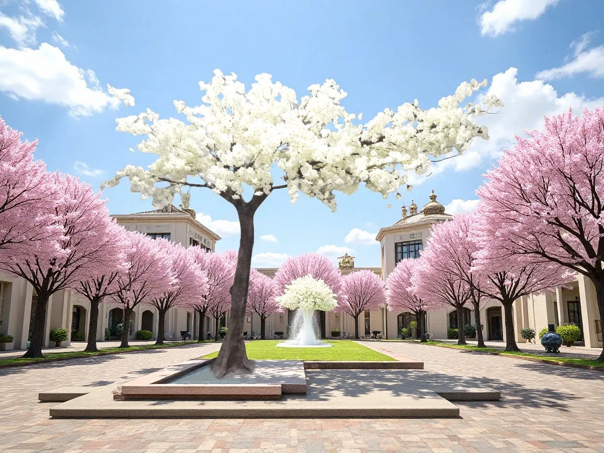Silk Artificial Cherry Blossom Tree - Image 3