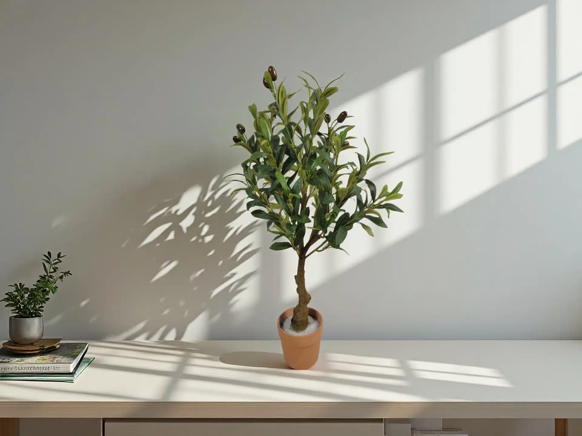 Mini Olive Artificial Bonsai Tree - Image 4