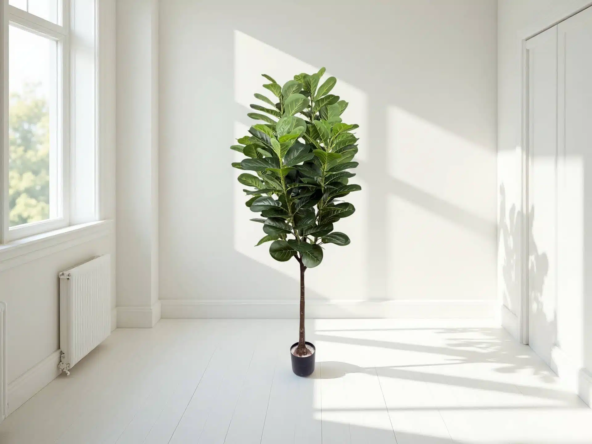 Artificial Fiddle Leaf Fig Tree In Basket - Image 2