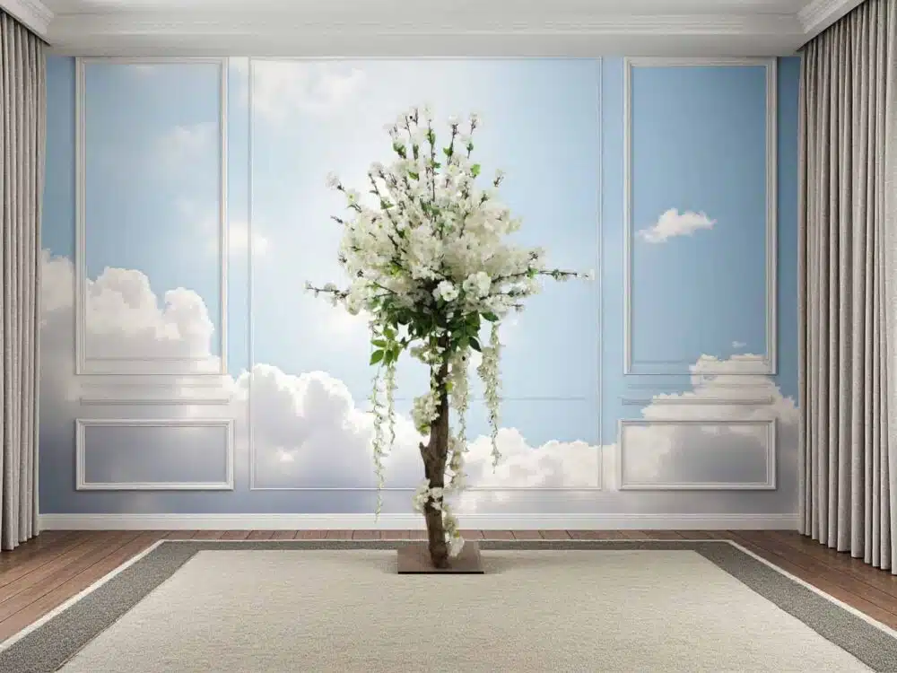 Artificial White Wisteria Tree