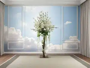 Artificial White Wisteria Tree
