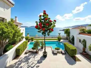 Large Artificial Rose Tree