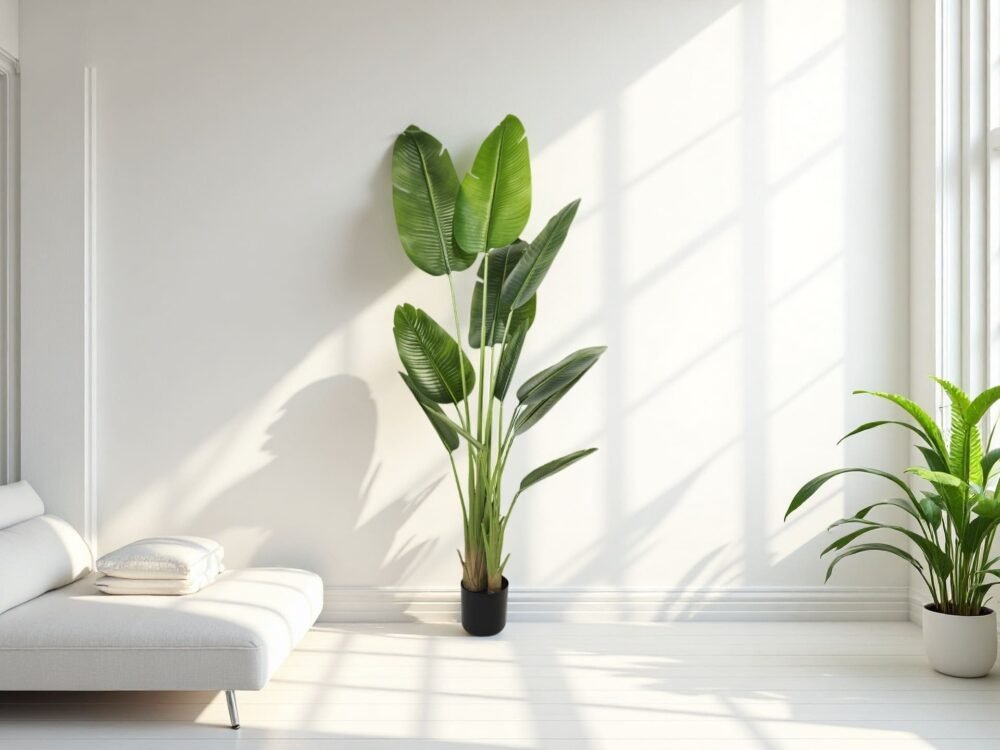 White Artificial Bird Of Paradise Plant