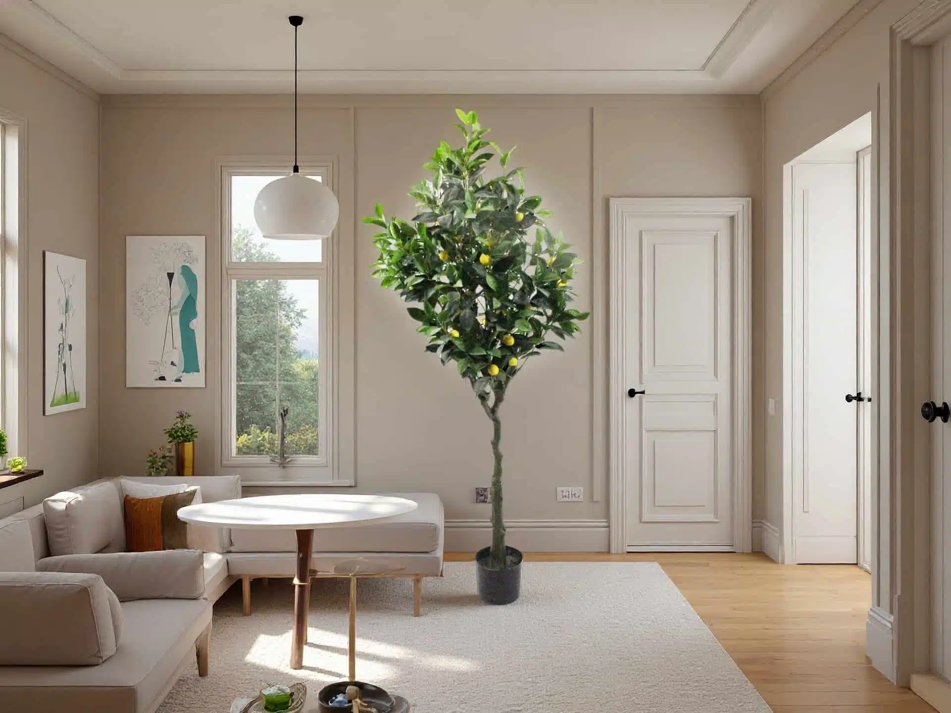 6ft Artificial Lemon Tree - Image 2