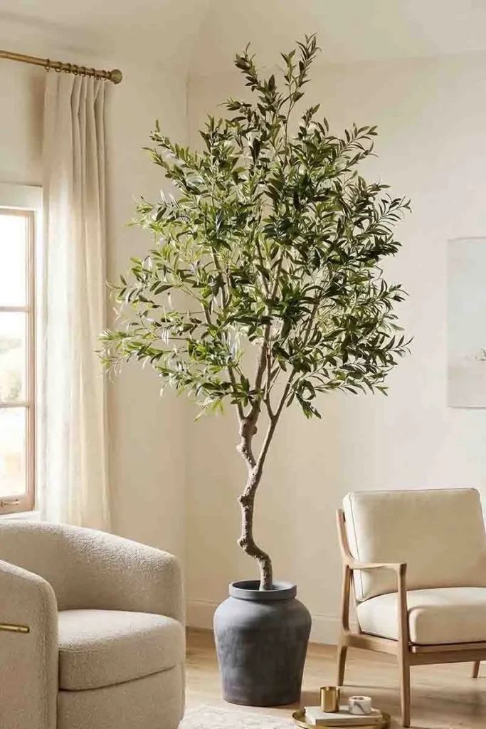 Wispy Mediterranean Olive Tree for Organic Modern Interiors