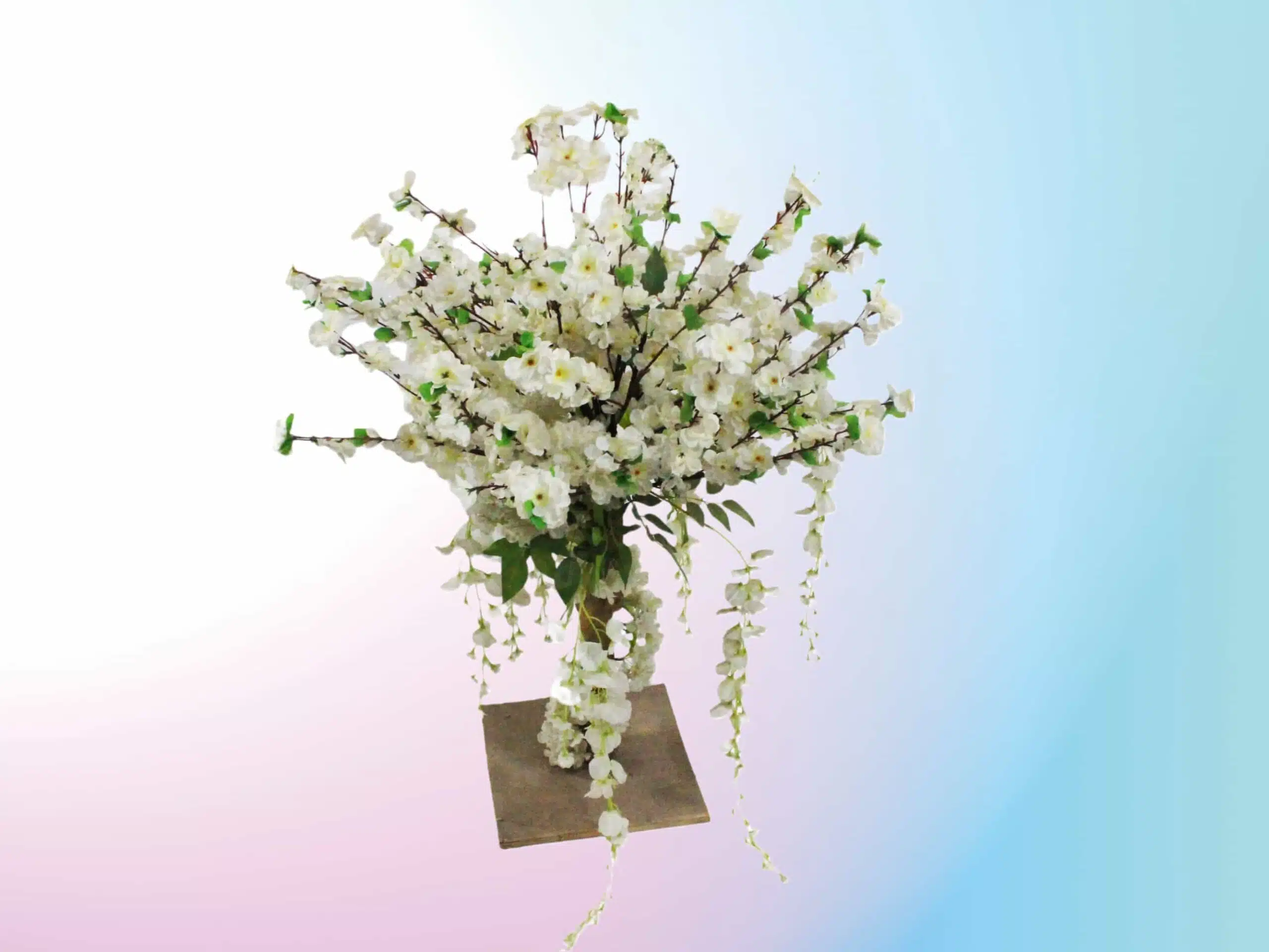 Artificial White Wisteria Tree - Image 2