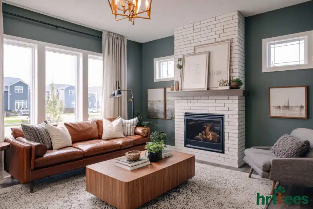 Living Room artificial plant placement