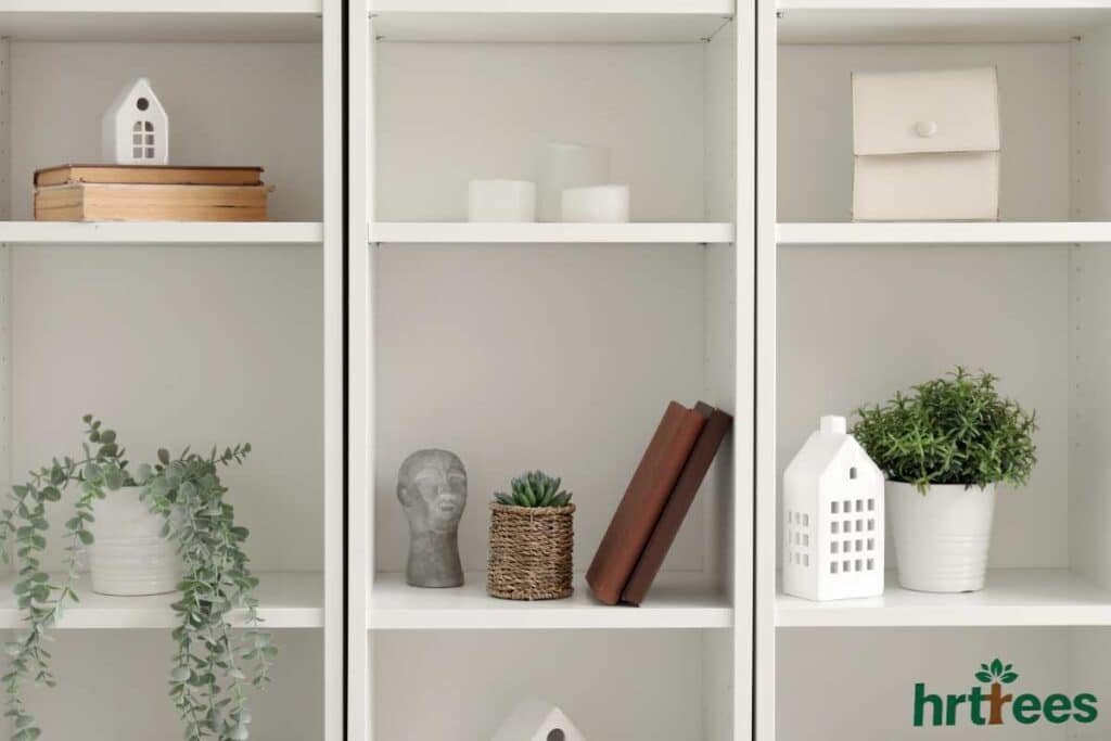 Strategic placements of fake plants for home decor
