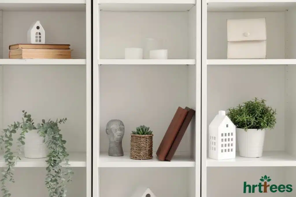 Strategic placements of fake plants for home decor