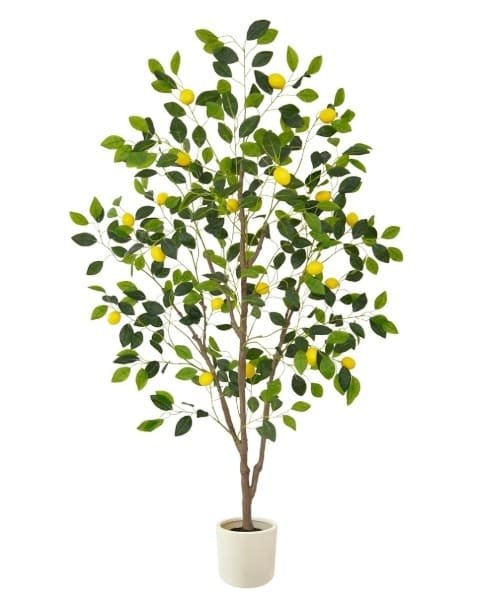 Faux Lemon Tree with Faux Fruit