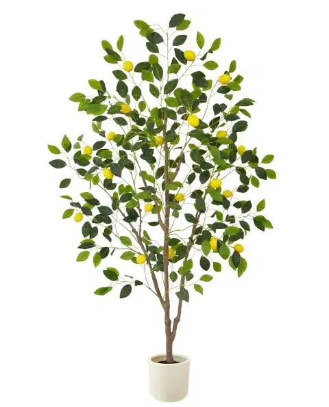 Faux Lemon Tree with Faux Fruit