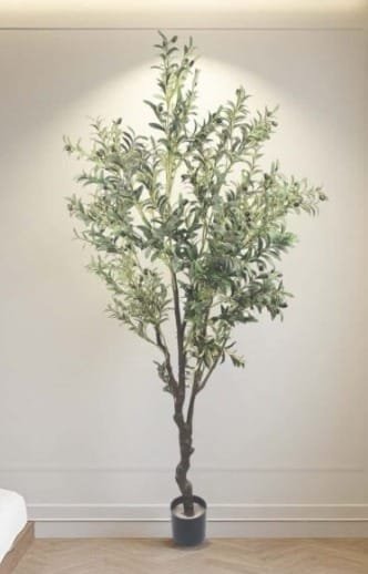 Stately 7 ft Tree: Fake Olive Tree for Outdoors