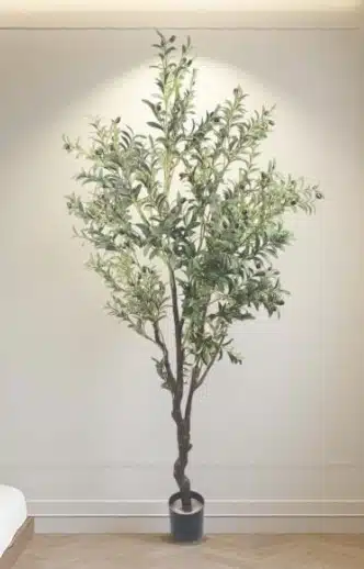 Stately 7 ft Tree: Fake Olive Tree for Outdoors