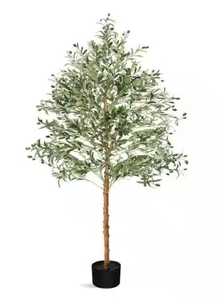 Artificial Olive Tree With Subtle, Realistic Olive Fruit