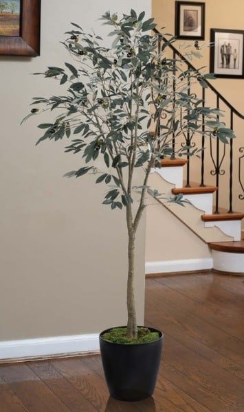 Rustic Artificial Olive Tree for Indoor Mediterranean Vibe