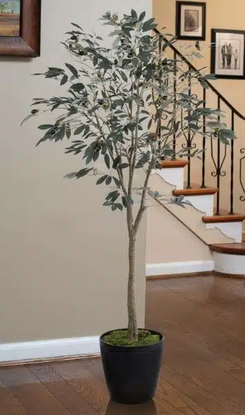 Rustic Artificial Olive Tree for Indoor Mediterranean Vibe