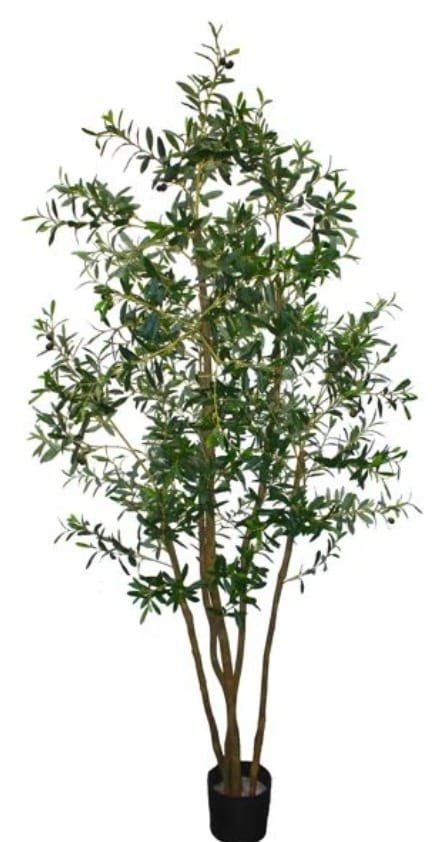 Multi-Trunk Fake Olive Tree for Indoor Dividers