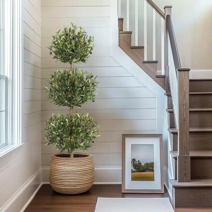 Ball Topiary Faux Olive Tree for Indoor Formal Spaces