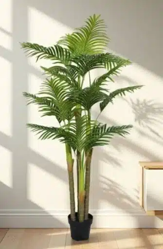 Triple-Stalk Tropical Golden Cane: Best Affordable Artificial Palm Trees for Homes