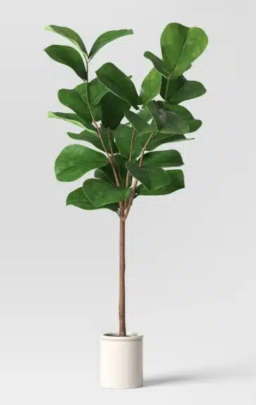 Best Realistic Artificial Fiddle Leaf Fig Tree with Real Wood Trunk