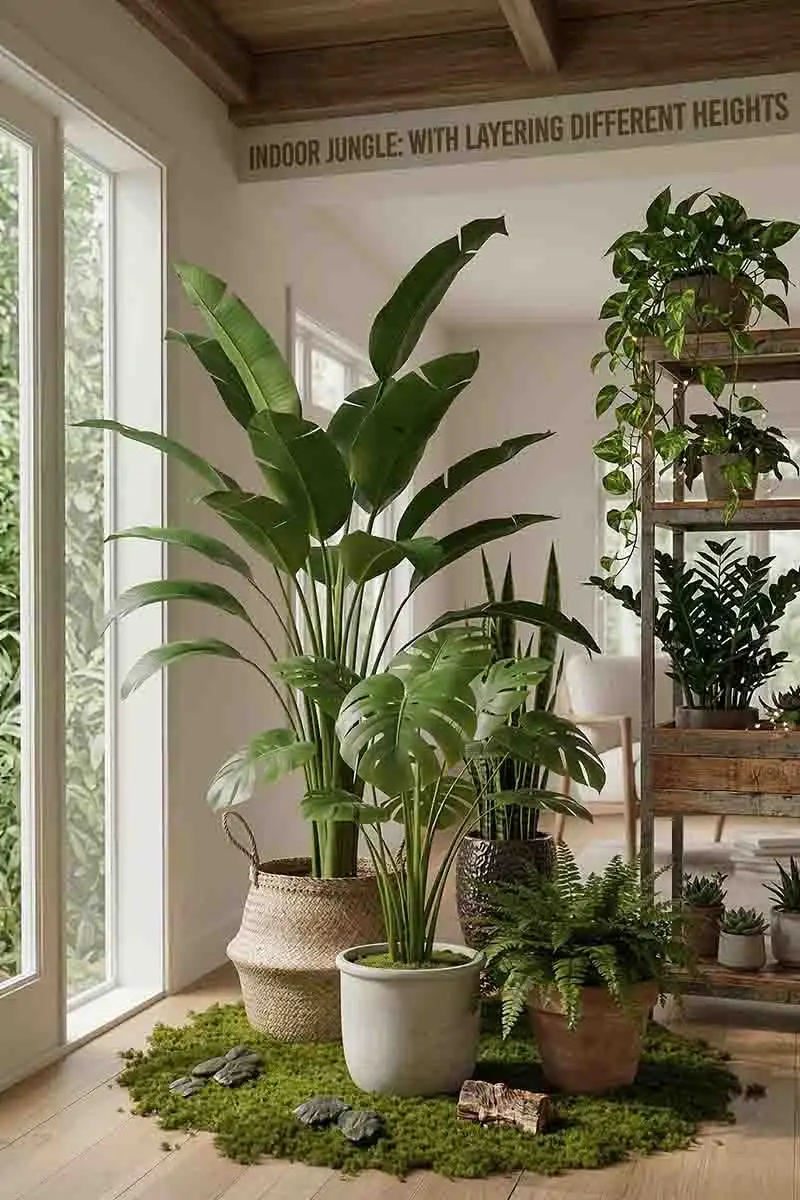 Indoor Jungle: With Layering Different Heights