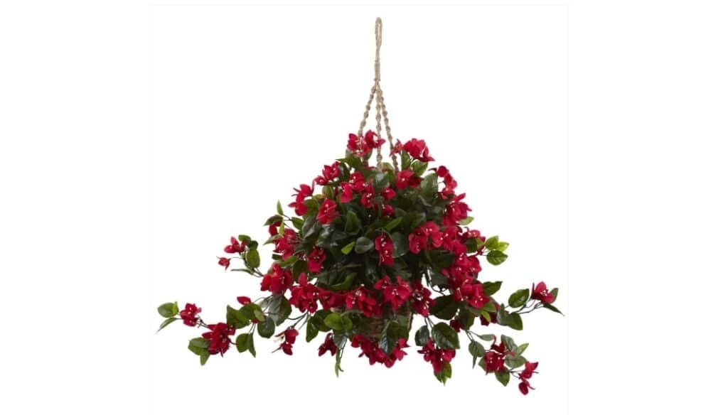 Faux Hanging Flowering Bougainvillea