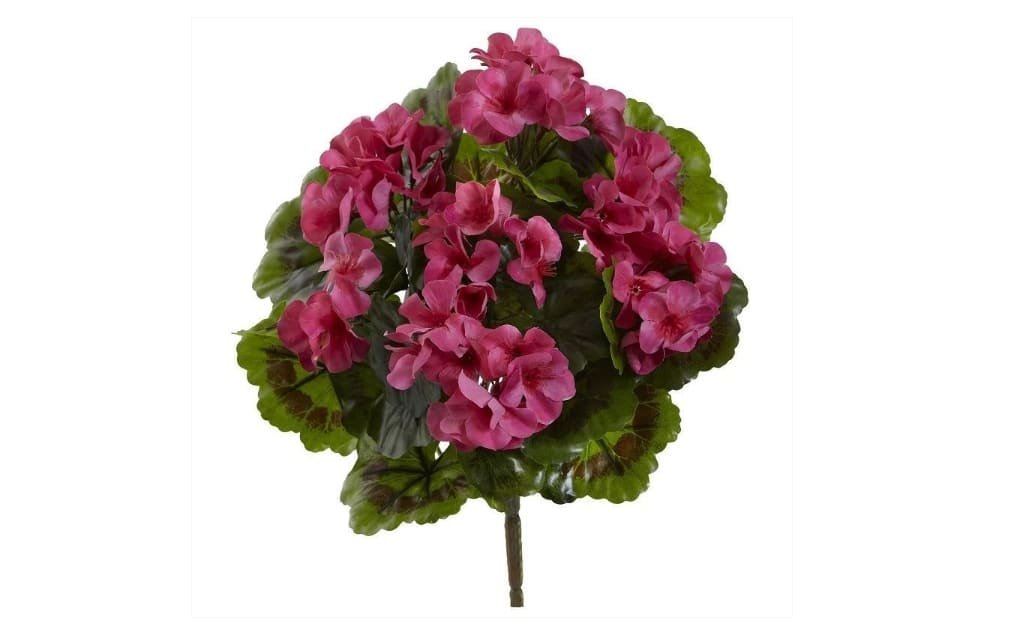 UV-Shielded Artificial Geranium Bushes