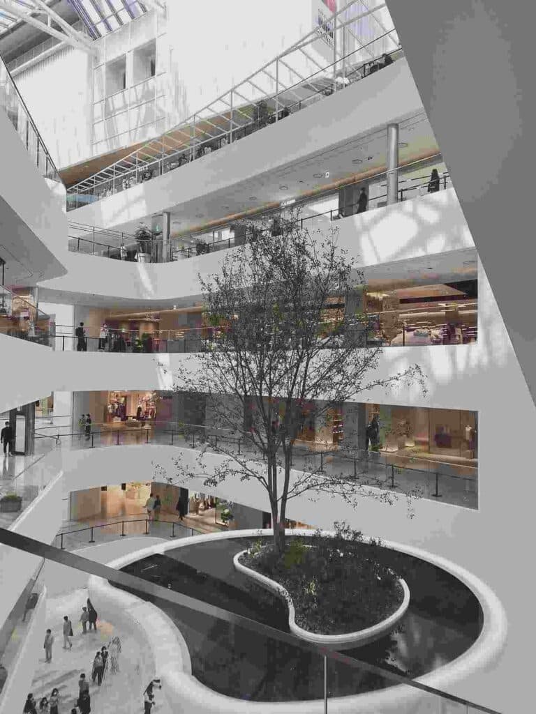 hyper-realistic Fiddle Leaf Fig in mall