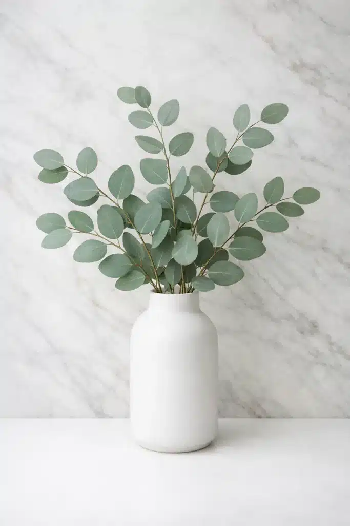 "Spa Shelf" with Eucalyptus Sprigs