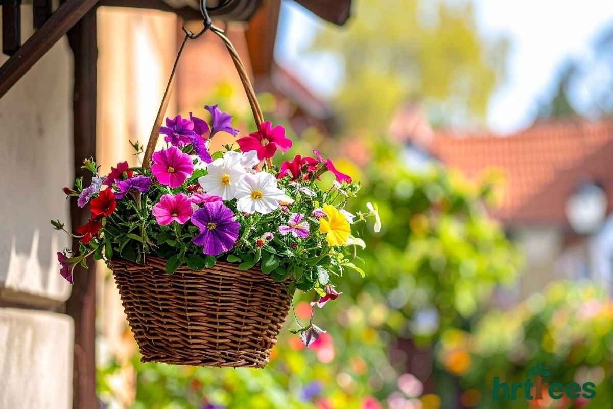 Fake Mixed Wildflower hanging Basket