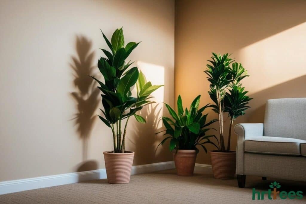 Fake Plants in living room for better mood