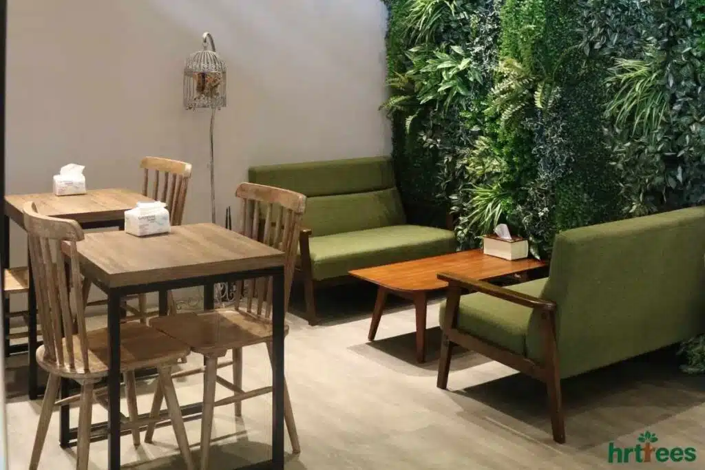 Integrating Lighting Affects with Artificial Green Wall for Commercial Spaces