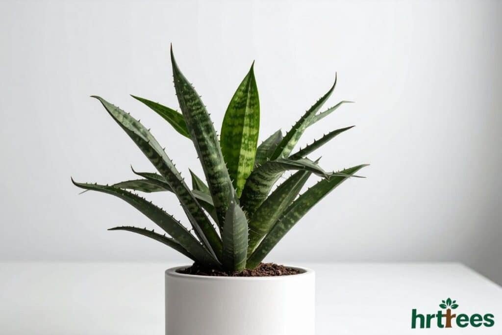 Snake plant in bathroom