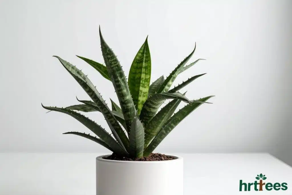 Snake plant in bathroom