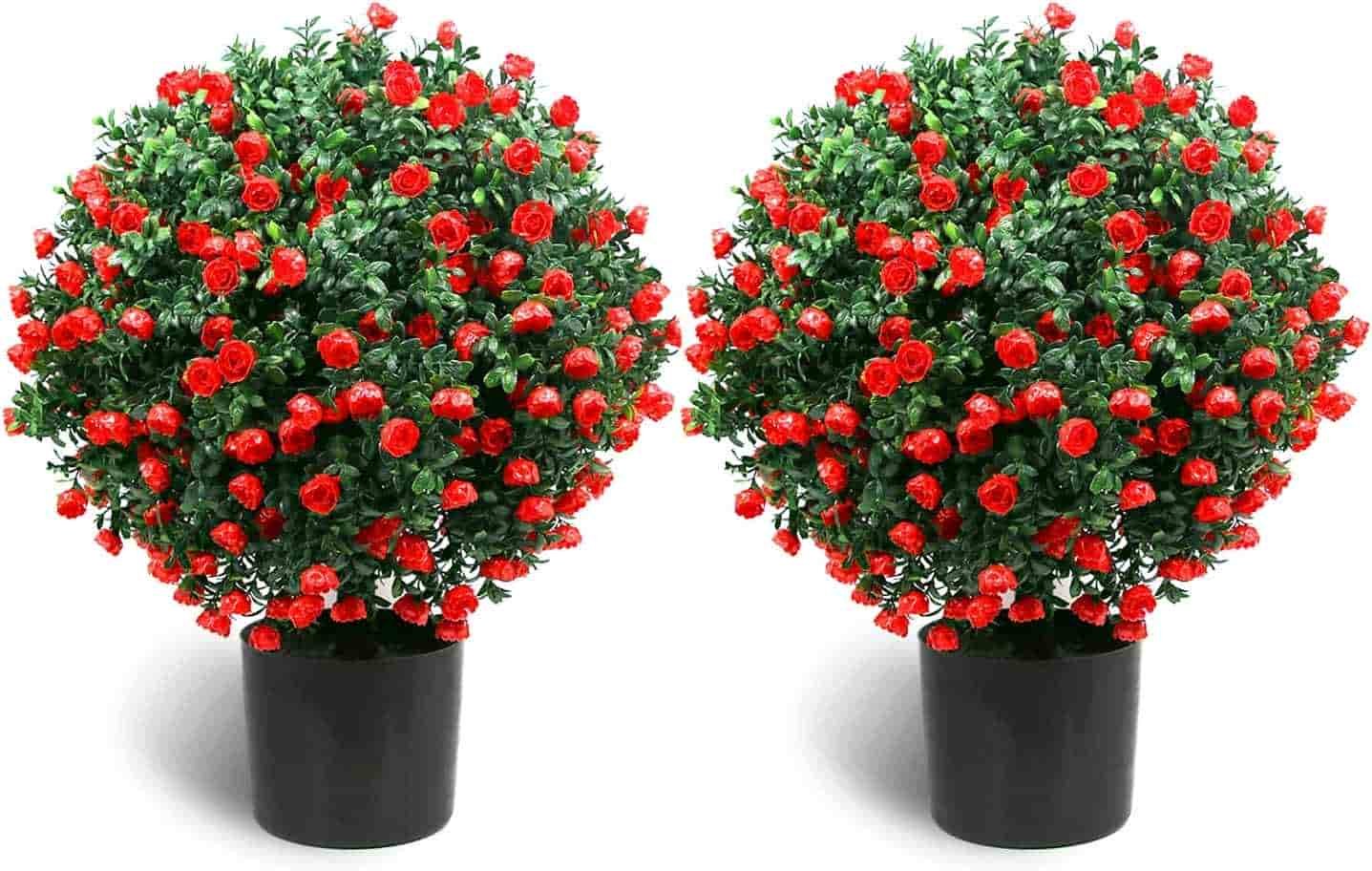 Artificial Rose Topiary
