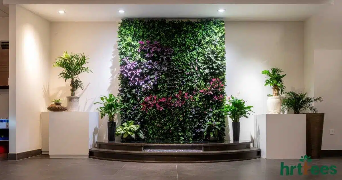 diy faux greenery wall featured image