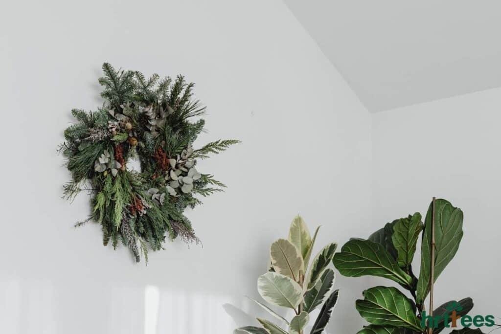 fake hanging plants in wall