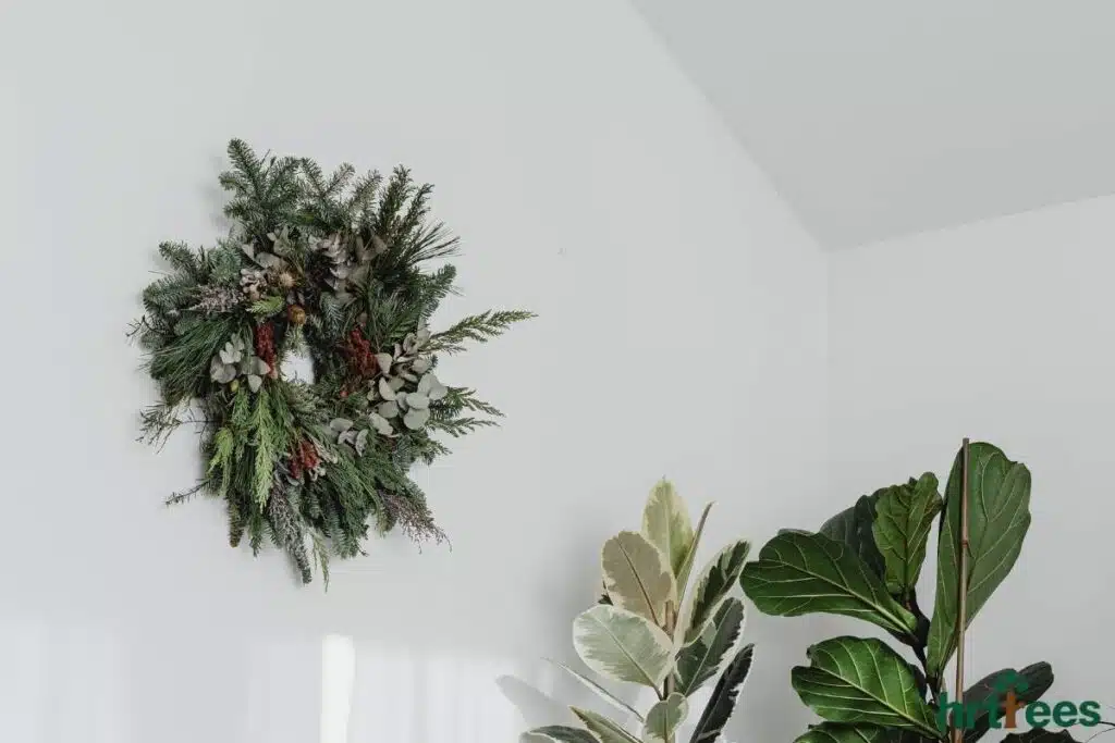 fake hanging plants in wall