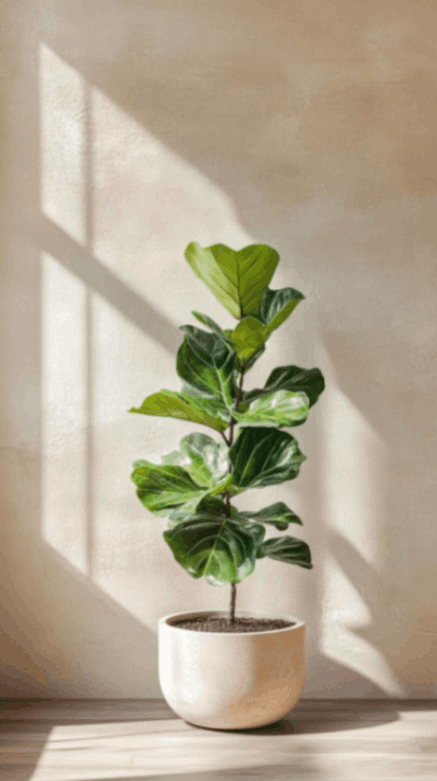 Artificial fiddle leaf fig tree