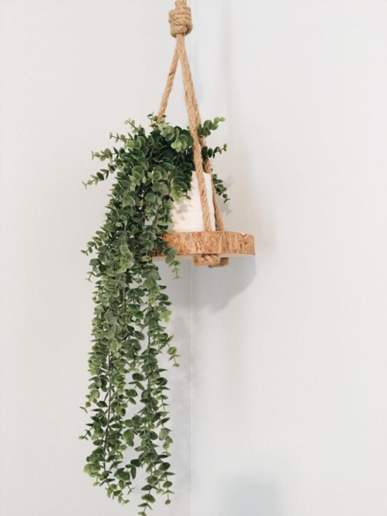 Artificial hanging eucalyptus plants