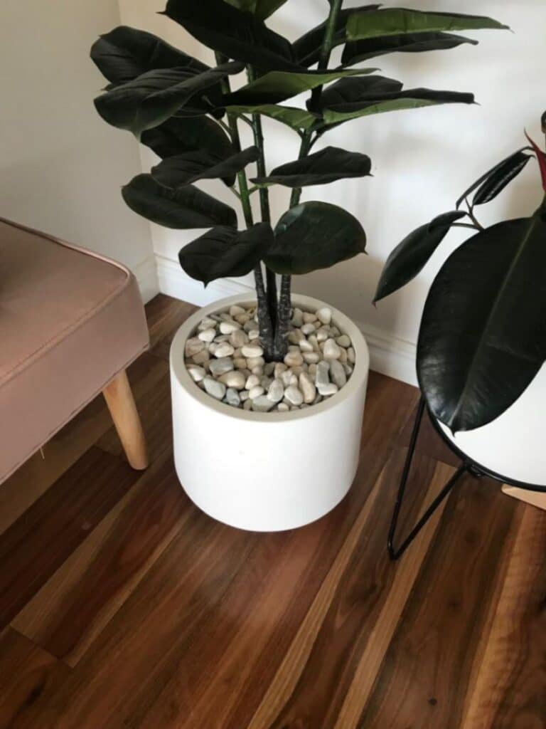 potted artificial plant looking realistic