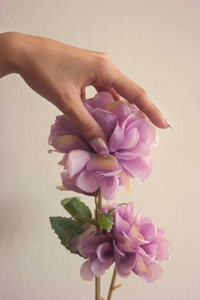 a delicate silk flower