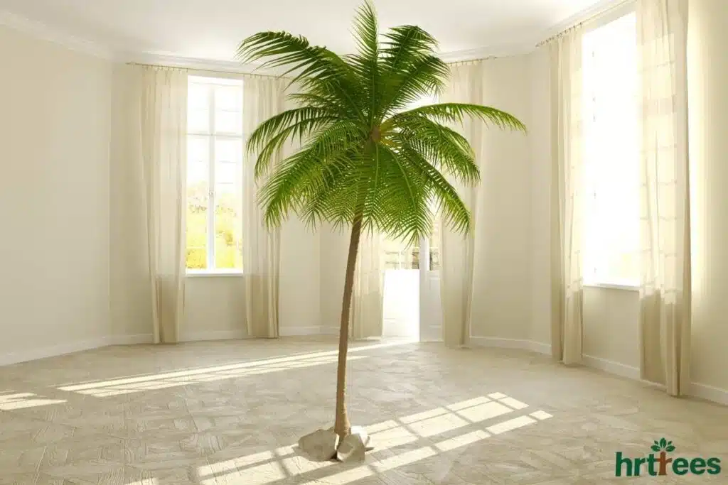 fake palm tree built indoor